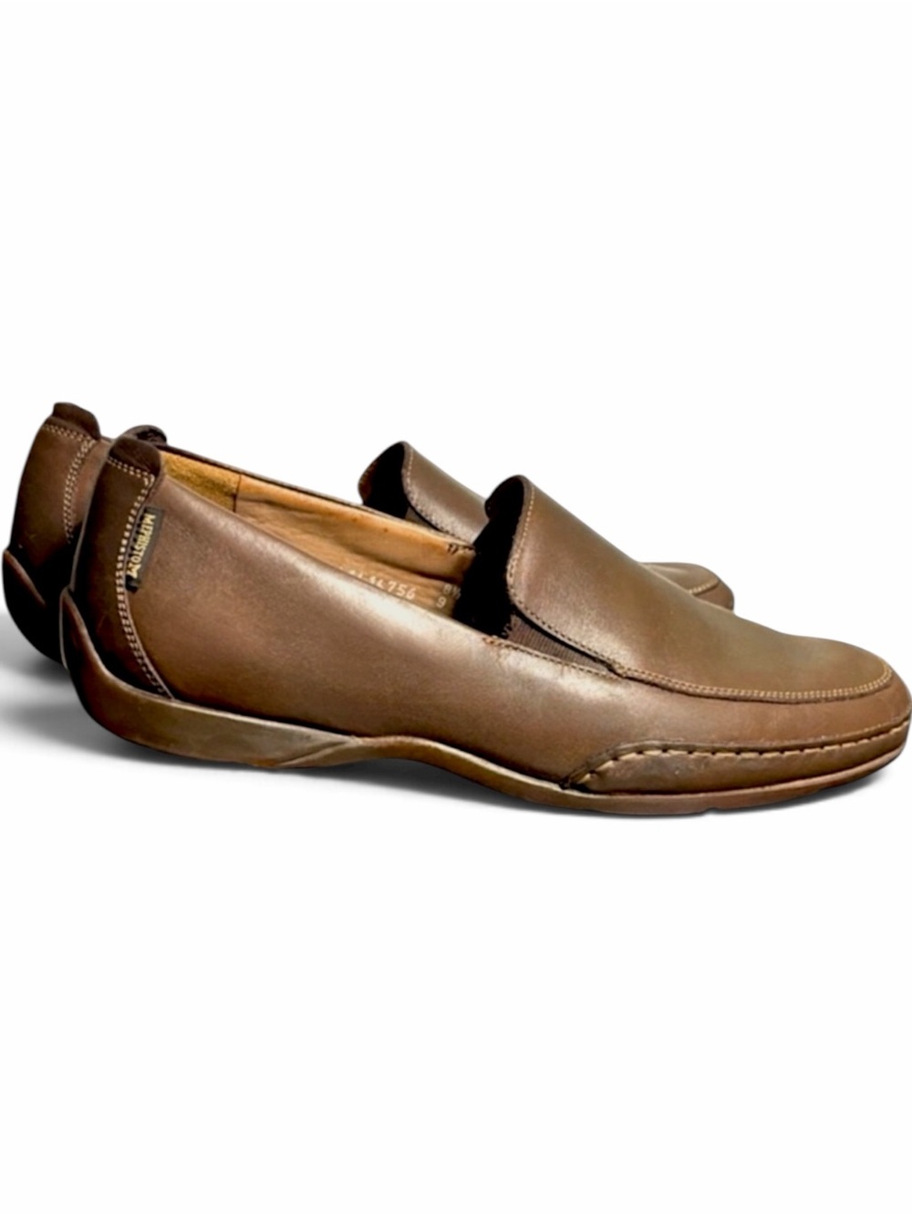 Mephisto Edlef Dark Brown Smooth Leather Dress Shoes Moc Toe Loafers NWOT